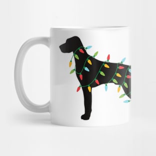 Cute Hungarian Christmas Lights With Santa Hat Dog Dad Mom Mug